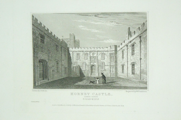 Hornby Castle (inner court), The Seat of The Duke of Leeds.